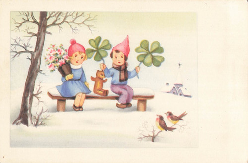 Illustree petite fille - cp,
