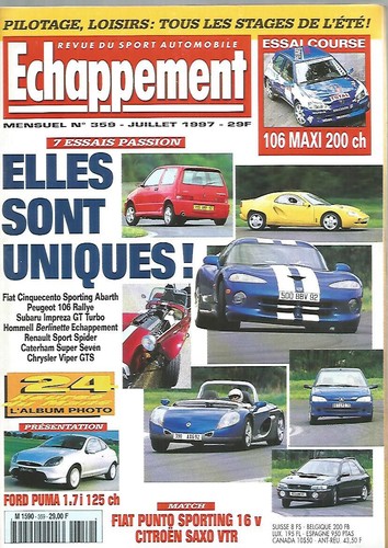 Echappement 359 cinquecento - echappement, n°359