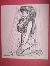 WALTHERY SERIGRAPHIE SUR CALQUE PIN UP  ESPACE BD NEUF