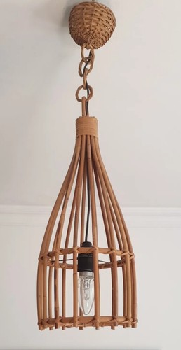 Supension lampe rotin - rotin, 1960