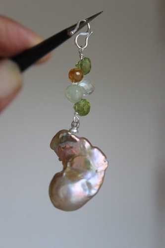 Pendentif très grande perle - pendentif,