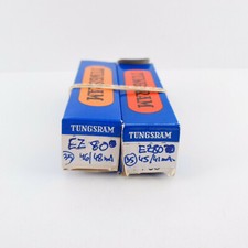 2 X EZ80 TUNGSRAM TUBE. CROSS