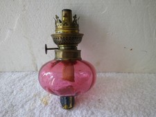 Lampe à Petrole toupie de piano rouge  Baccarat