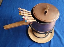 Service à fondue en cuivre