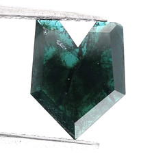 Vert Bleu Mélange Couleur Ancien Forme Coeur Plat Coupe Naturel Diamant 1.96CTS