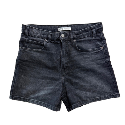 Zara men black denim shorts - zara,