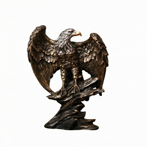Aigle sur socle - aigle, plumes