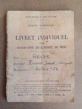 Livret individuel réserviste