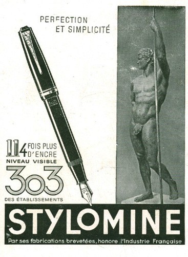 Publicité ancienne stylomine - ancienne,
