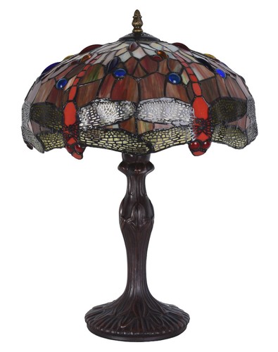 Lampe libellule style tiffany - lampe,