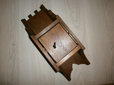 ANCIEN TRONC /EGLISE/15x43x13cm/BOIS CHÊNE/XXème/ CERRURE CLEF FIXATION