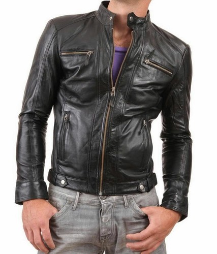 Blouson moto motard coupe - , slim