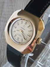 Ancienne Montre Femme TRESSA Mécanique Vintage Watch 1960's Cuir Plaqué OR  Chic