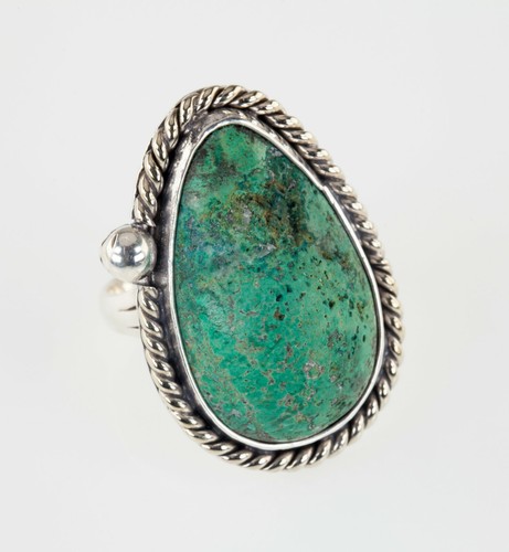 Bague navajo argent vert - en,