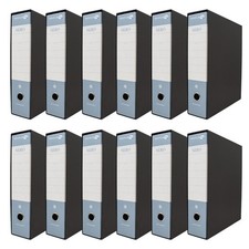 12x Classeur À Anneaux Pour Pochettes Documents Noir Bleu Registre Protocole