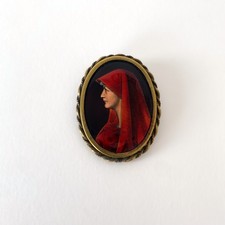 Broche ancienne Sainte Fabiola