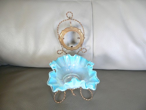 Ancien baguier opaline - opaline, bleu