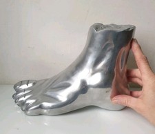 30 Cm sculpture statue pied fonte aluminium metal design decoration podologue