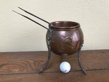 cuivre 19e. POT À COLLE COMPLET dents. De loup.  Voyez mes autres objets