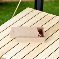  Caisse En Bois Rangement Petite Boite Conteneur D'appâts De Pêche