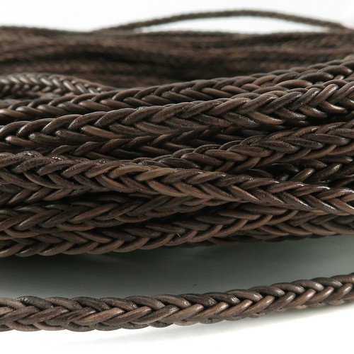 Corde cuir tressée - corde, carrée