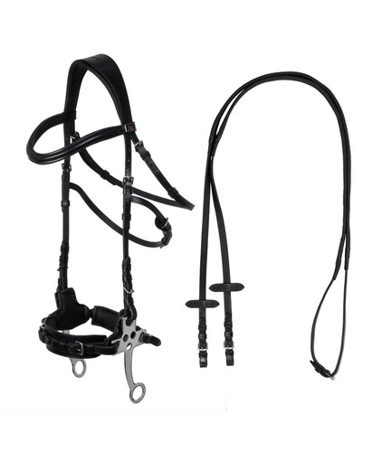 Briglia con hackamore cuoio - briglia,