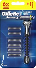 Pack 6 Lames GILLETTE SENSOR Recharges de Rasoir Rasage Gilette ORIGINAL