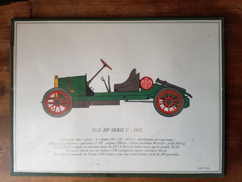 Ancienne gravure voiture - ancienne,