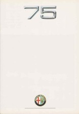 Catalogue Brochure Alfa Romeo 75 02/1990 France