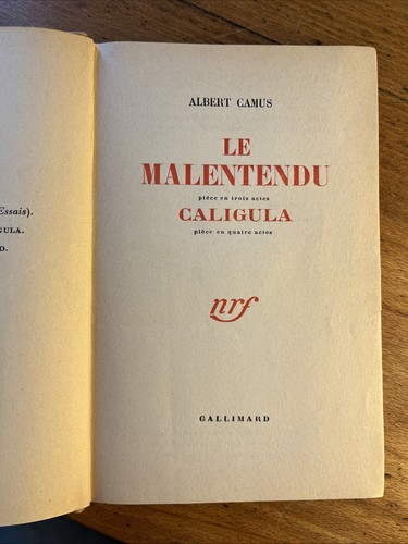 Albert camus malentendu - le, &