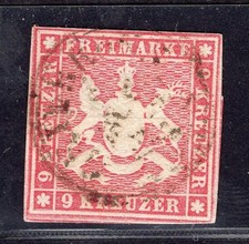 Wurtemberg Michel n° 9 a