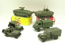 Solido Militaire Armée 1/50 - Lot de 6 modèles dont 2 Tank 2 Jeep 1 Dodge 1 Unic