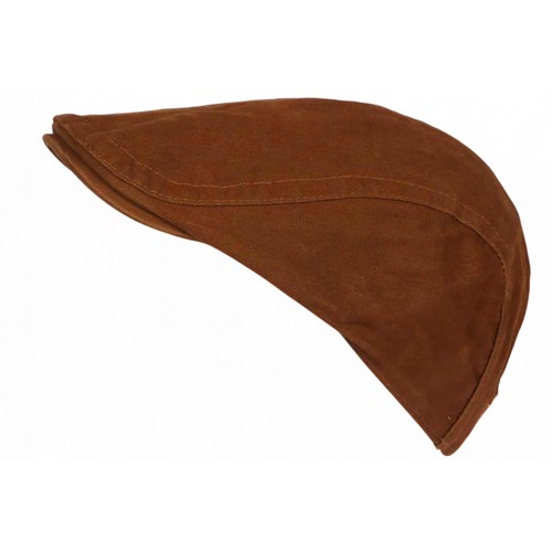 Casquette plate marron coton - plate,