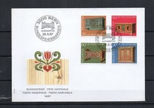 SUISSE - Série PRO PATRIA 1987 MEUBLES SUISSES sur enveloppe 1er jour Emission