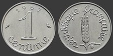 Monnaie France – 1967 – 1 centime Épi (N3312)