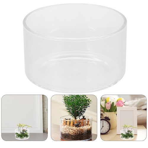 Pot fleurs verre décor - en,