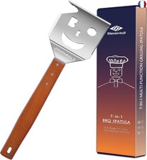 STEVEN-BULL S Spatule Barbecue 7 en 1, Ustensiles Barbecue Uniques, Accessoires