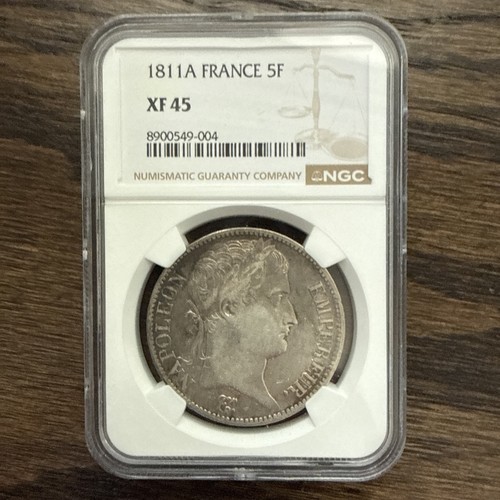 1811 france silver francs 5f - france, 5
