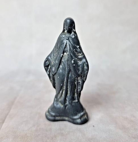Petite vierge métal etain - en,