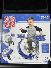 Kid’s Band Drum Set World Tech Toys, Blue And White