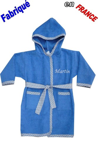 Peignoir enfant prénom brodé