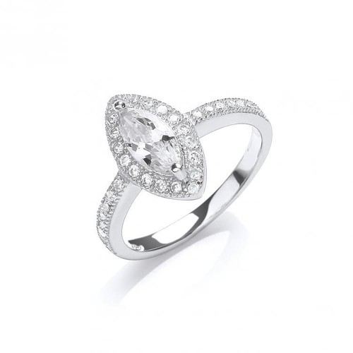 Argent sterling marquise - argent, blanc