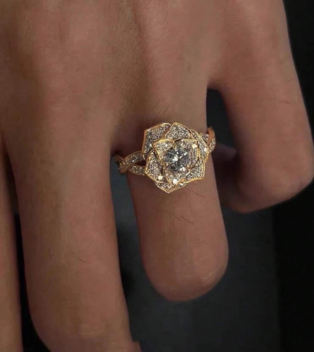 Bague fleur réglable - bague, 50-57