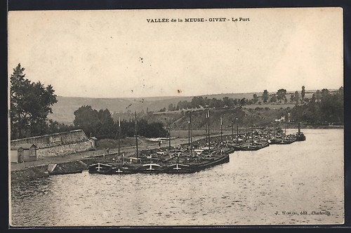 Cpa givet port dans la - givet,,