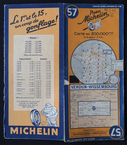 Carte michelin verdun - carte,