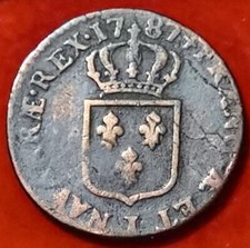 louis XVI ♦ 1 SOL ♦ 1787 I ♦ LIMOGES ♦ RARE R3 !