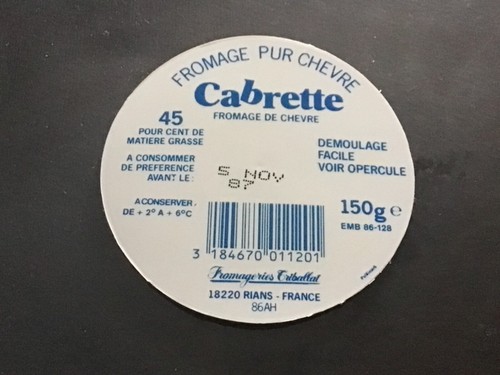 étiquette fromage pur - Étiquette, chevre