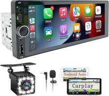 Autoradio CarPlay 1 DIN - 6.86 Pouces HD Ecran Tactile, cam recul, ElecPod 55