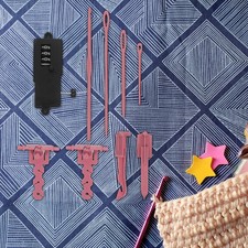  Machine à tricoter 9 pièces avec accessoires de crochet, adaptateur de tige de