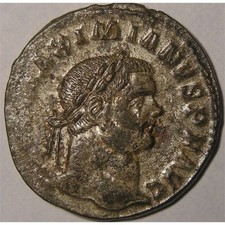 Monnaie romaine, empereur, Maximien Hercule, Maximianus , follis, R/ GENIO POPVL